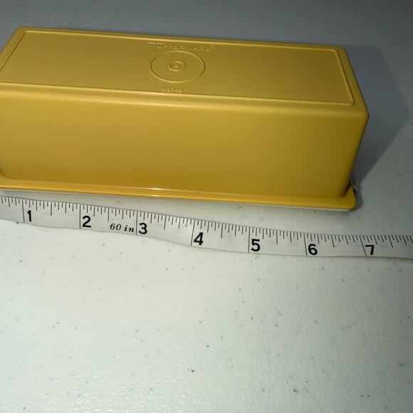 Vintage Tupperware Butter Dish Single Stick Container Harvest Gold - Picture 8 of 8